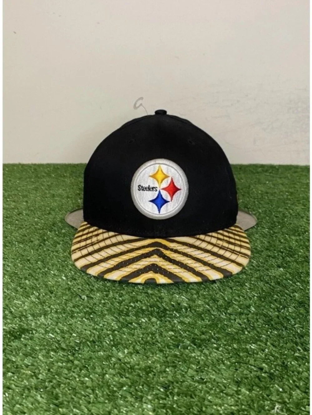 Pittsburgh Steelers hat cap snap back black yellow zubaz new era 9fifty mens